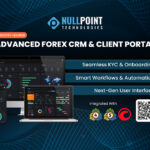 Forex CRM platform interface with integrated client area for broker operations