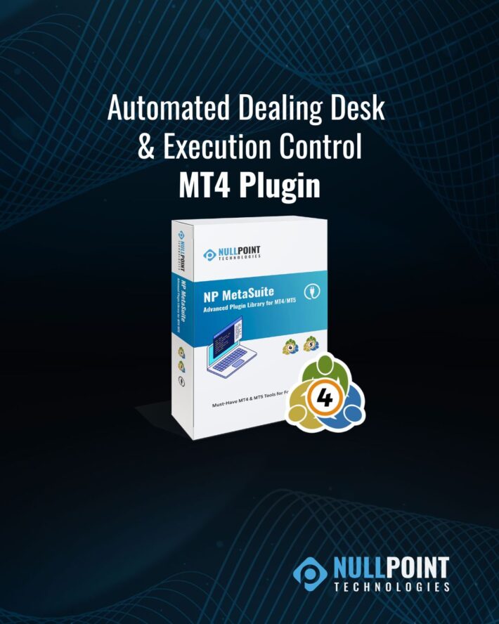 MT4 Automated Dealing Desk and Execution Control Plugin by Nullpoint Technologies for Forex brokerages.