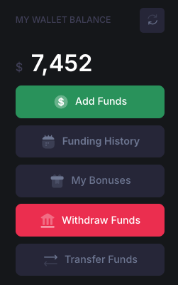 Forex CRM client wallet with deposit, withdrawal and fund transfer options