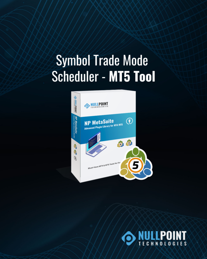 MT5 Symbol Trade Mode Scheduler by Nullpoint for automated symbol trading restrictions and recurring trading-mode changes.